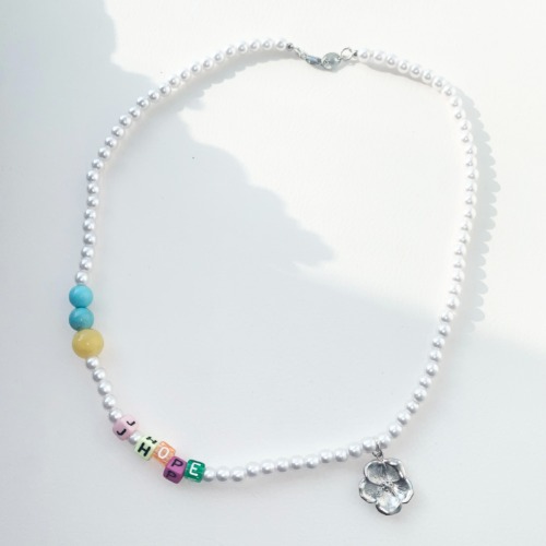 [ customizing ] Pearl with Mugunghwa  Necklace